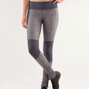 Lululemon Cross Town Slub leggings charcoal/black with ankle snap detail Size 6